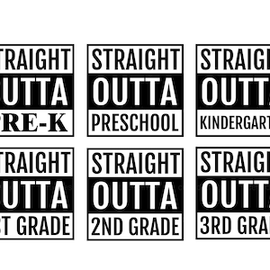 Straight Outta Bundle 1st grade, 2nd grade,  3rd grade, Straight Outta pre-k, Straight Outta preschool, Straight Outta kindergarten Svg, Png