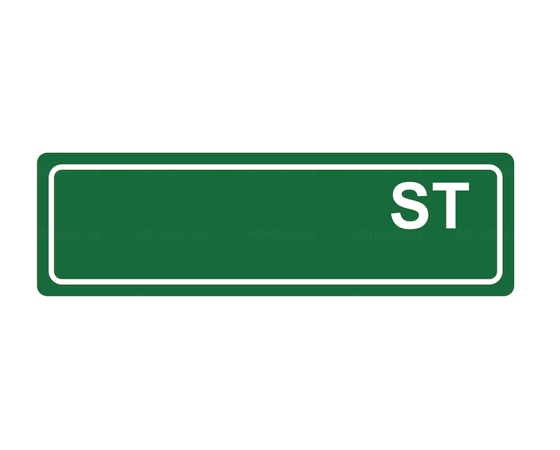 Blank Street Signs Svg Layered Blank Street Signs Cut File Blank Street Signs Png image 1