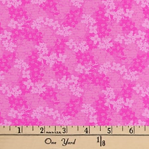 Pink Blooms Precut 100% Cotton Fabric for Sewing, Crafting, and Quilting