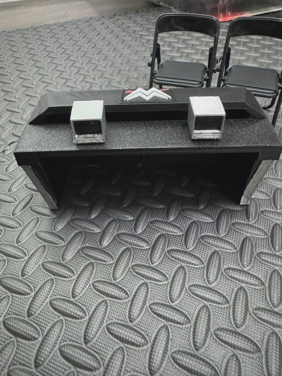 Wrestling Figures Commentator Table Set for WWE Figures Raw, Smackdown ...