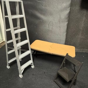 Wrestling Zubehör TLC Set Tisch, Leiter, Stuhl Set für wwe Figuren PLA