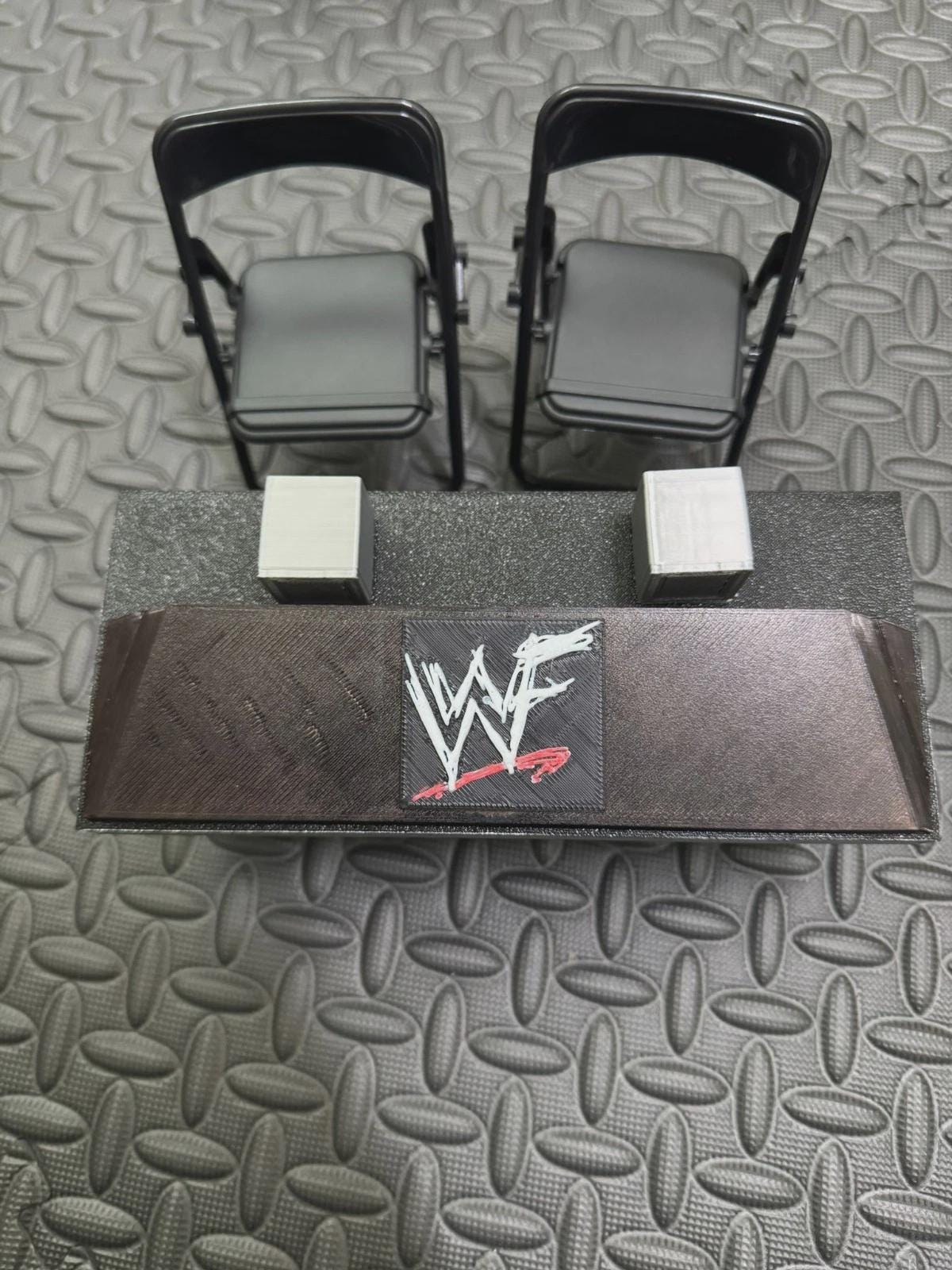 Wrestling Figures Commentator Table Set for WWE Figures Raw, Smackdown ...