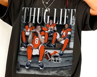 Thug Life Denver Football Comfort Color Shirt, Zach Wilson, Bo Nix, Courtland Sutton, Jarrett Stidham Game Day