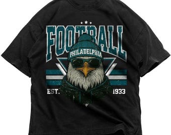 Philadelphia Football Mascot Vintage Comfort Color Shirt, School Spirit Tee, Football Matching Team Cheer Mom Gift