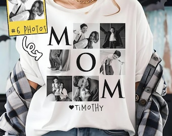 Custom Mom Photo Shirt Personalized Mother's Day Shirt With Children's Names, Birthday Mom Gift, Mother's Day Gift