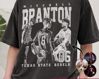 Custom Soccer Photo Bootleg Vintage Shirt, Personalized Player Name Number Tee, Soccer Mom Shirt, Soccer Fan Shirt, Soccer Team Gift