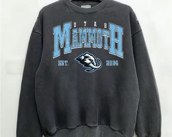 Utah Mammoth Ice Hockey Vintage Comfort Color Sweatshirt, Ice Hockey Tee, Retro 90s Graphic Shirt, Classic Boston Fan Gift