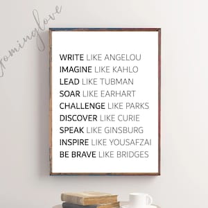 Women&#39;s History Month Printable, Strong Women Wall Art, Empowered Women Print, Women Make History, Feminist Art Prints, Digital Download