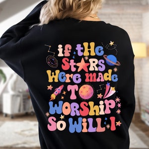 If The Stars Were Made to Worship PNG, Trendy Boho Bible Verse Tshirt (Digital Download)