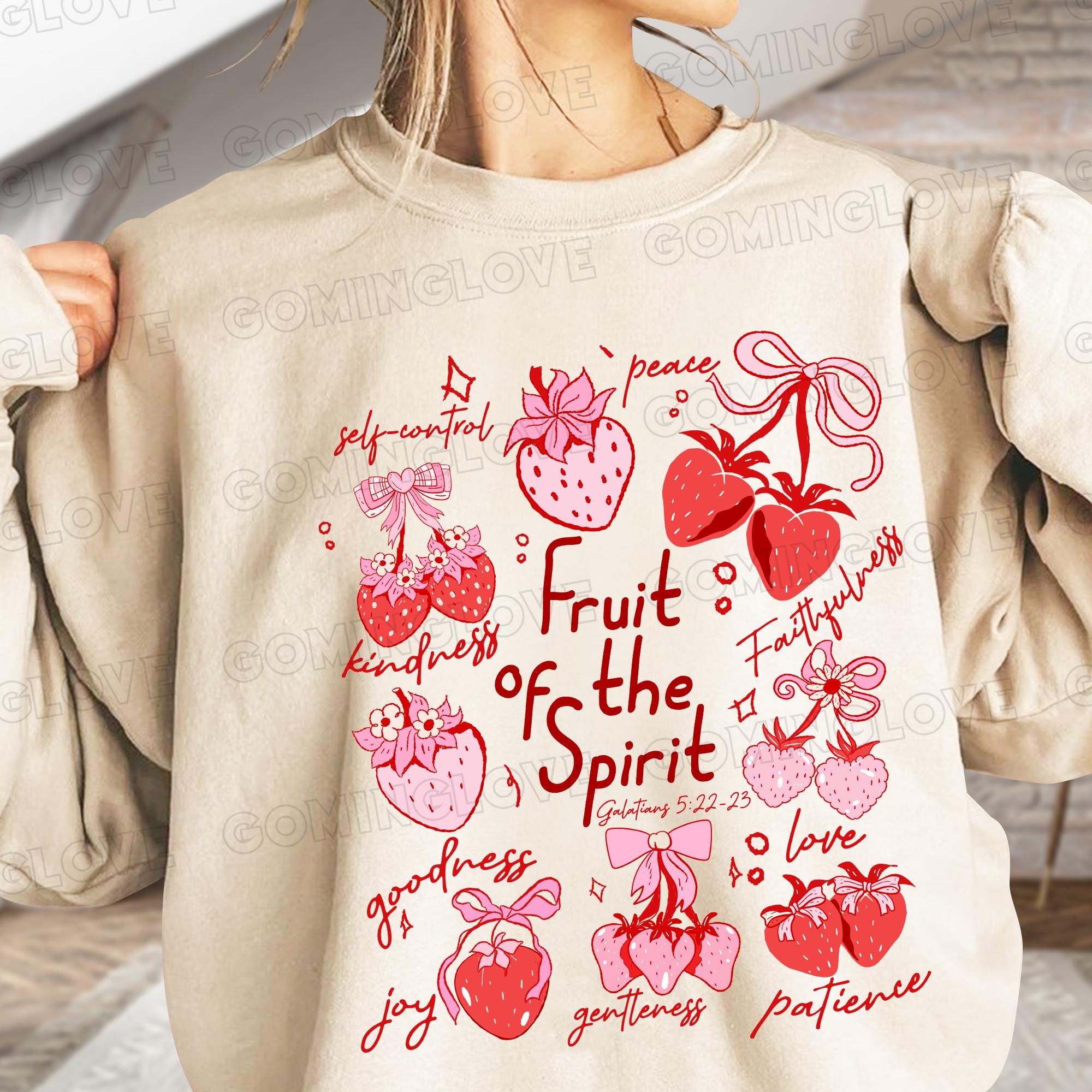 Retro Christian PNG: Fruit of the Spirit, Boho Bible Verse Tshirt ...