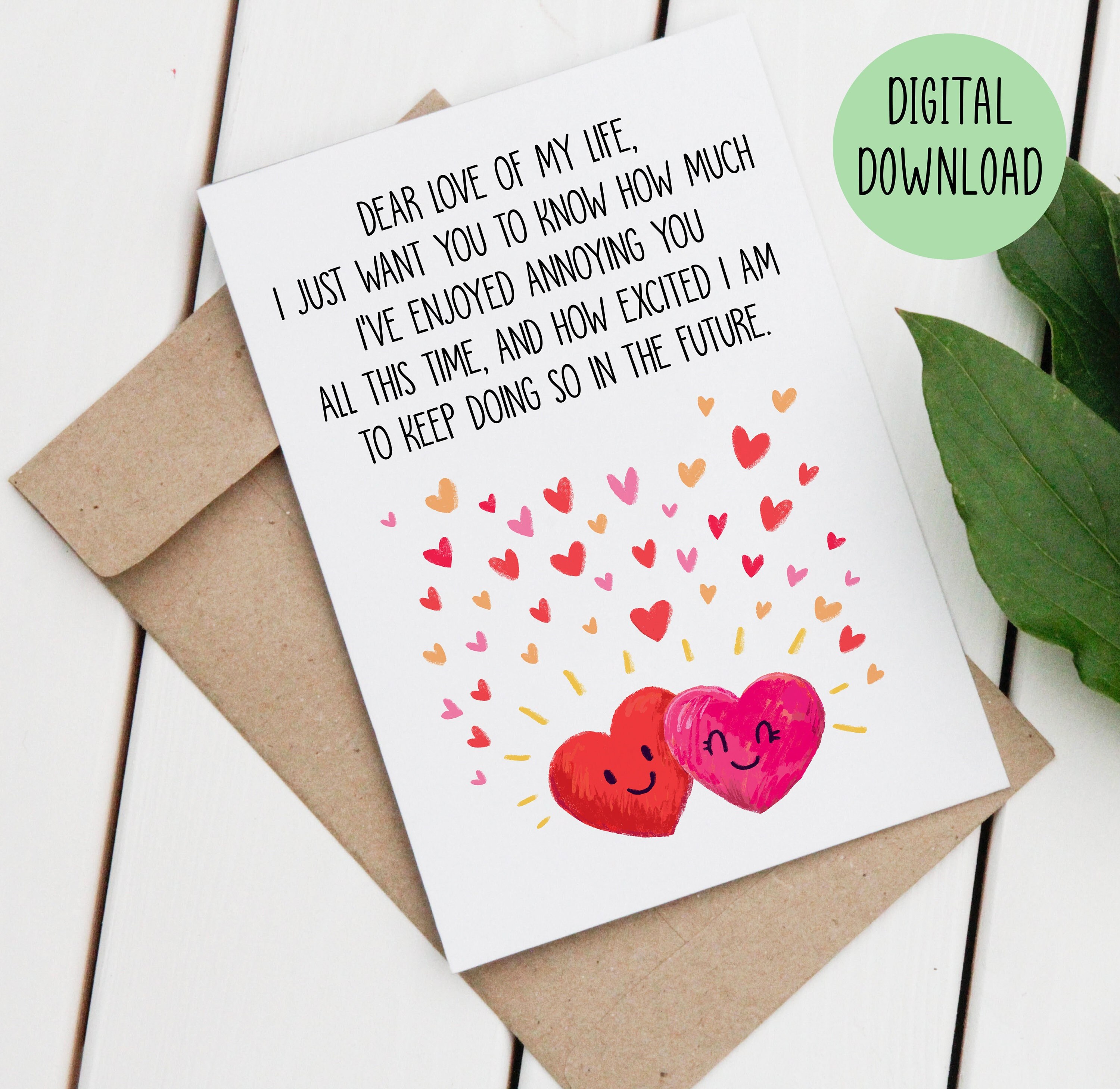 PRINTABLE Valentines Day Card, How Much I've Enjoyed Annoying You ...