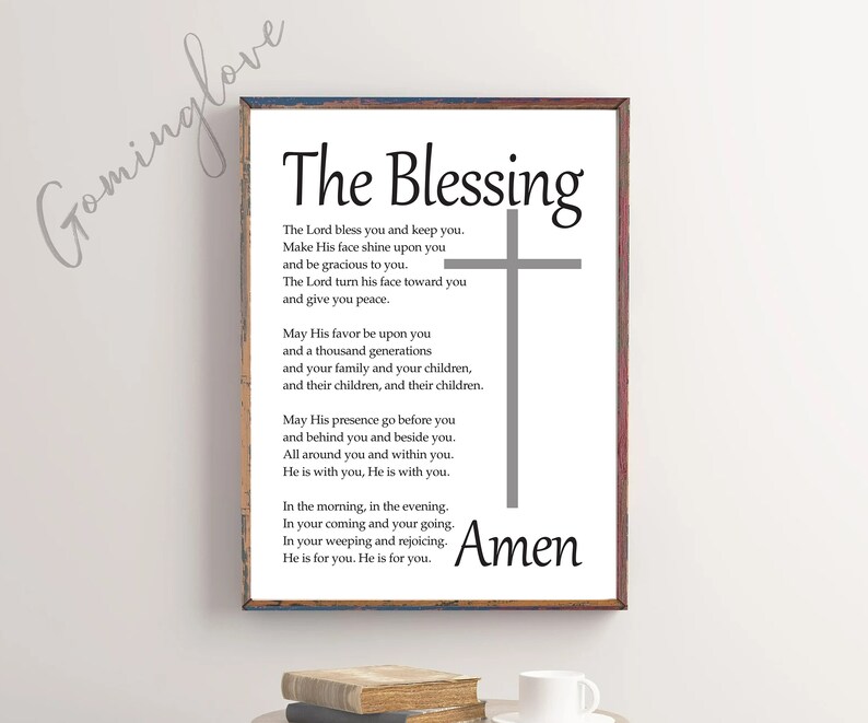 The Blessing Printable, May His Favor Be Upon You, Modern Farmhouse ...