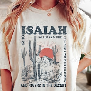 I Will Make a Way in the Wilderness, Retro Christian Desert T-Shirt Design (Digital Download)