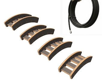 Set of 4 wall-mounted garden hose extension cables, environmentally friendly