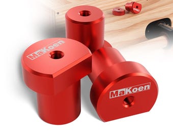 MaKoen Bench Dogs 3-piece set, bench dogs Ø20mm → Ø30mm + M6 internal thread for accessories