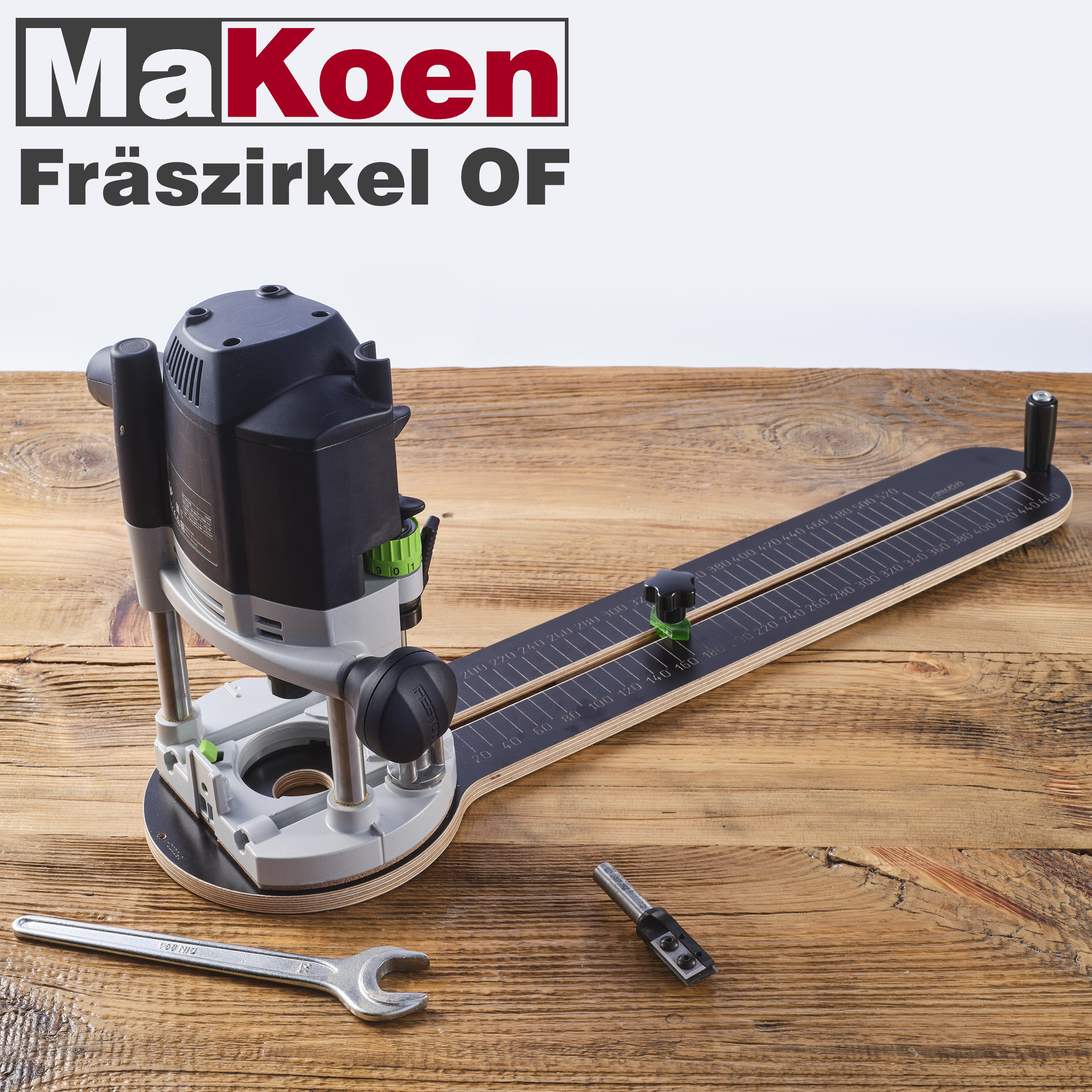 Milling compass circle cutter Festool OF1010 OF 1400 OF2200 guide aid router 3-114 cm