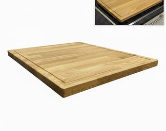 Solid wood cutting board, stove cover, cooktop cover, wooden cutting board, oak
