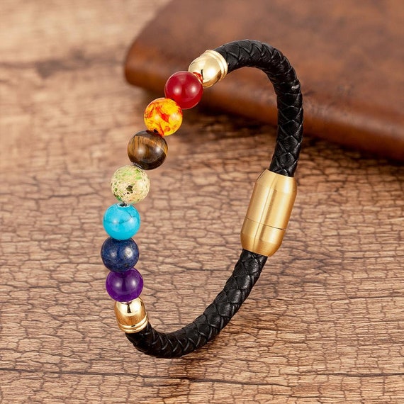 Buy Peora 7 Chakra Healing Bracelet with Real Stones, Volcanic Lava, Mala Meditation  Bracelet - Men's and Women's Religious Jewelry at Amazon.in