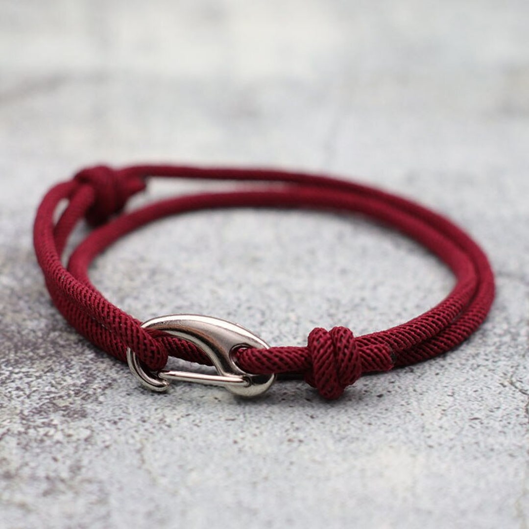 Men Minimalist Rope Bracelet Adjustable Men Paracord Bracelet Men's