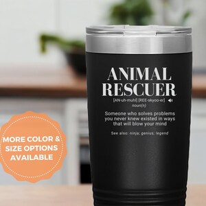 Personalised Tumbler,Animal Rescuer Gift,Animal Rescuer Tumbler,Gift for Animal Rescuer,Laser Engraved,Christmas Gifts