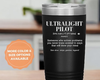 Personalised Tumbler,Ulralight pilot tumbler, gift for pilot, Retirement Gift, aviation gift, Custom Tumbler, Birthday Gift,Christmas Gifts