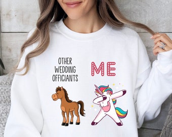 Camisa de oficiante de boda, regalo de oficiante de boda, regalo divertido de oficiante de boda, camiseta de oficiante de boda, camiseta de oficiante de boda, unicornio