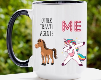 Travel Agent Gift, Travel Agent Mug, Travel Agent Funny Unicorn Mug, Travel Agent Cup, Travel Agent Coffee Mug, Best Travel Agent Mug