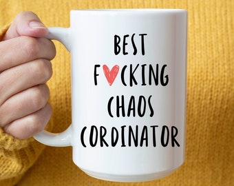Taza de definición de coordinador de caos, taza de coordinador de caos, taza de coordenadas de caos, regalos de cumpleaños, regalo de agradecimiento, despedida, taza de nombre personalizado