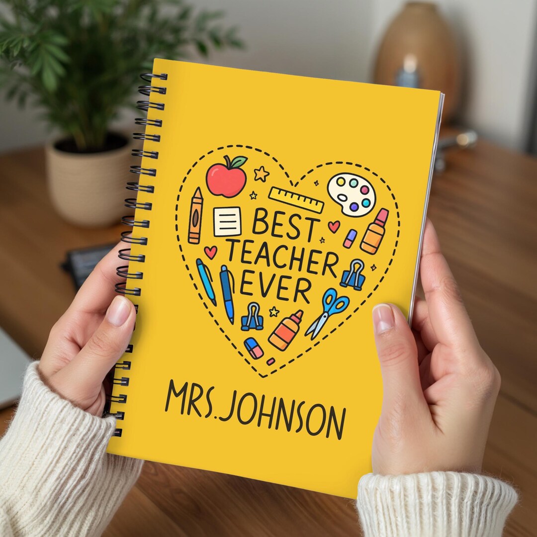 Personalized Teacher Journal Appreciation Gift for End of Year School ...