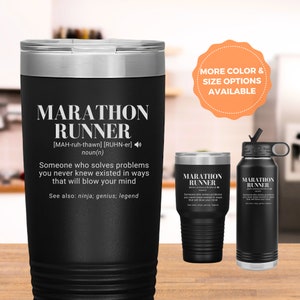 Marathon Runner gift,Marathon Runner tumbler,Engraved tumbler,Gift for Runner,runner gift,marathon runner gift,marathon gift,marathon runner