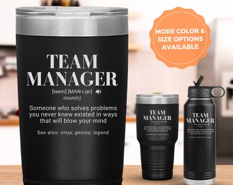 Personalised Tumbler,Team Manager Gift,Team Manager Tumbler,Gift for Team Manager,Laser Engraved,Christmas Gifts