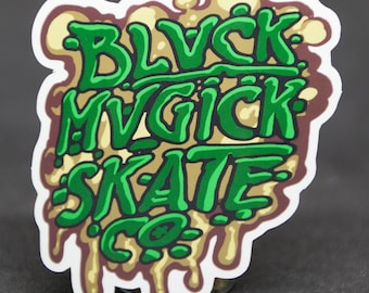 Black Magick Skate Co Graffiti Text Sticker!