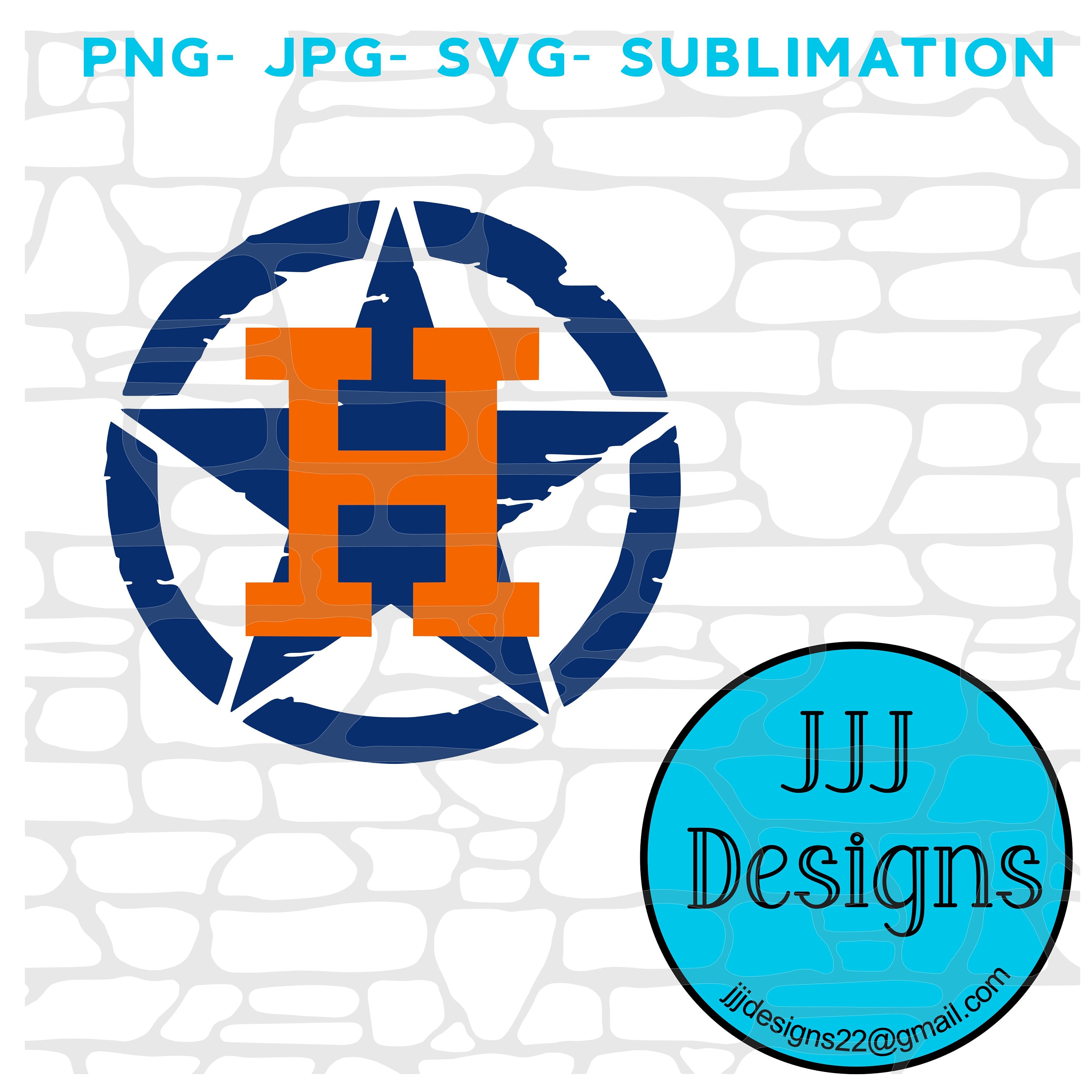 Astros Inspired Rugged - SVG, JPG, PDf, Digital File Only, Custom Designs