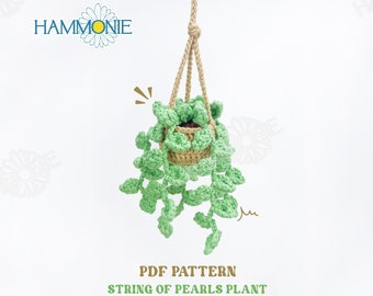 Crochet Pattern String of Pearls Plant , Plant Plushie Patterns, Crochet Plant Hanging, Car Accessories, PDF Crochet Pattern for Plant Lover