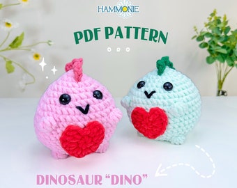 Dinosaur Amigurumi Virkmönster: Nybörjarvänligt (PDF-mönster)