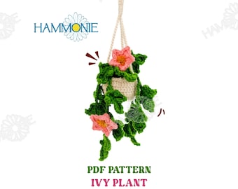 CROCHET PATTERN Ivy Plant Car Hanging, Car Accessories Crochet Pattern, Easy PDF Crochet Pattern for Beginners