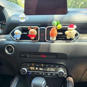 Clip de Noël au crochet pour bouche d'aération de voiture, Accessoires de Noël pour voiture, Désodorisant de voiture de Noël, Idées cadeaux de Noël mignonnes, Décorations de voiture