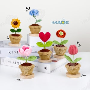 Crochet Flower Pot Decor: Handmade Cotton Plant Lover Gift