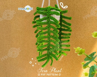 Crochet Far Plant Pattern, Blumenampel (PDF-Muster)
