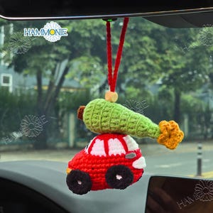 Crochet Car Hanging, Crochet Christmas Tree, Christmas Car Decor, Car Accessories, Mini Cute Car Mirror Hanging, Christmas Gift Ideas