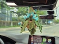 Crochet Morning Glory Car Mirror Hanging: Plant Lover Gift product logo