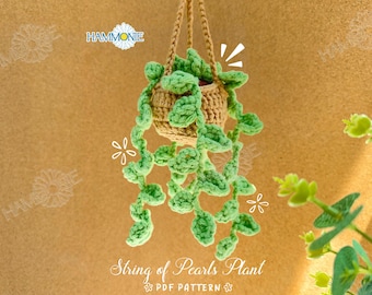 Crochet String of Pearls Plant Hanging Pattern: Beginner Friendly (PDF Pattern)