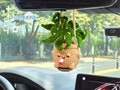 Crochet Weed Plant Pot Car Hanging, Crochet Canabis Plant Hanging, Car Accessories, Handmade Marijuana Plant, Cute Car Decor, 420 Gift Style