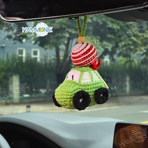 Crochet Car Mirror Hanging, Christmas Car Accessories, Christmas Car Decor, Car Ornaments, Unique Christmas Gift Ideas, Birthday Gift
