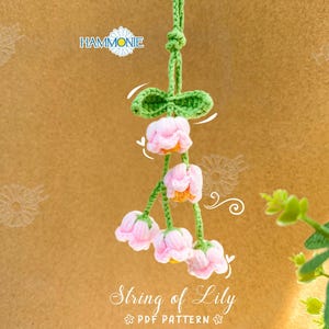 CROCHET PATTERN Lily of The Valley, Flower Bookmark Crochet Pattern, Pdf Easy Crochet Pattern for Beginners with Video Tutorial Step by Step