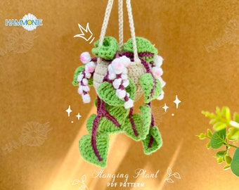 Modèle de suspension de voiture de plante succulente au crochet : adapté aux débutants (Modèle PDF)