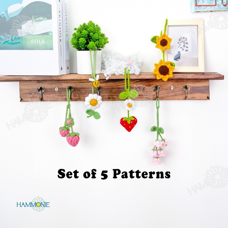 Crochet Flower Plant Pattern Bundle: String of Flowers (PDF Pattern) - Etsy