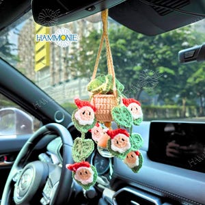 Crochet Christmas Monstera Plant, Car Diffuser Hanging, Crochet Christmas Tree Car Decor, Car Accessories, Plant Lover Gift, Christmas Gift