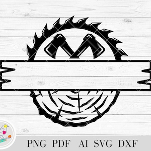 Logo stolarki stolarskiej Svg, logo narzędzia stolarza Svg, stolarz drwal Svg png clipart, monogram narzędzi stolarskich Cricut Silhouette