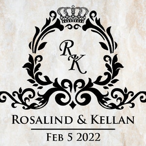 Premade Custom Wedding Monogram, Luxury Royal Wedding logo,  Monogram svg, Save the date wedding initials, Elegant Couple Wedding Logo Svg,